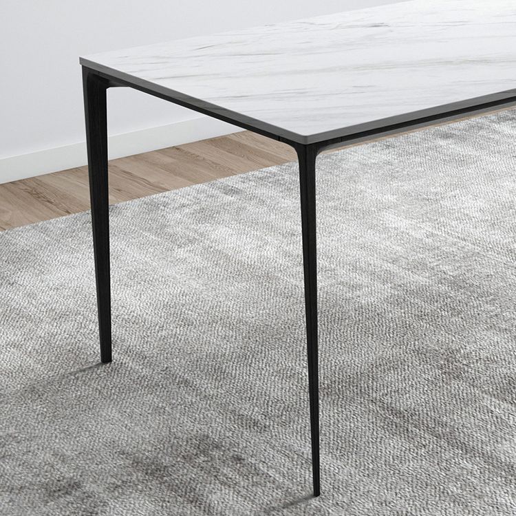 Contemporary Sintered Stone Table Rectangle Table Set 1/4/5/7 Pieces Dining Set