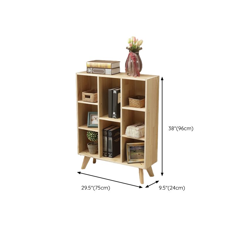 Scandinavian Shelf Bookcase Standard Book Shelf with Rectangular Shelves