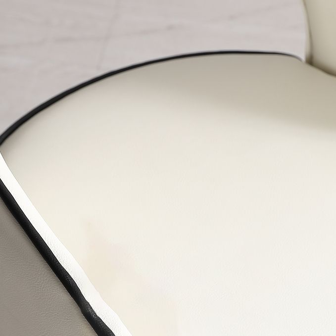 Glam Style Arm Chair Wood Open Back Dining Side Chair for Kitchen with Upholstered