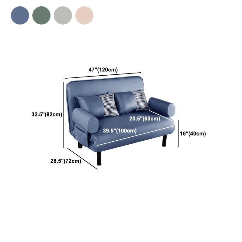 Modern Faux Leather Sofa 28.34" D x 32.28" H Recessed Arm Sofa