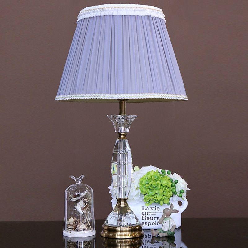 Fabric Cone Cone Task Light Contemporary 1 Head Night Table Lampe en violet clair