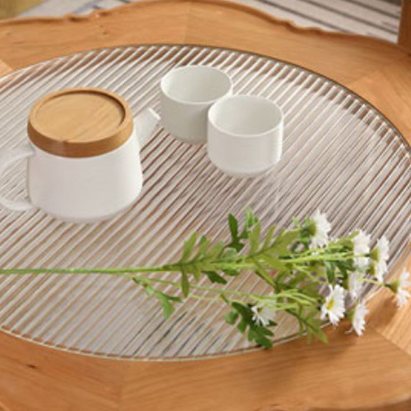 4 Legs Coffee Table No Distressing Solid Wood Coffee Table with Shelf