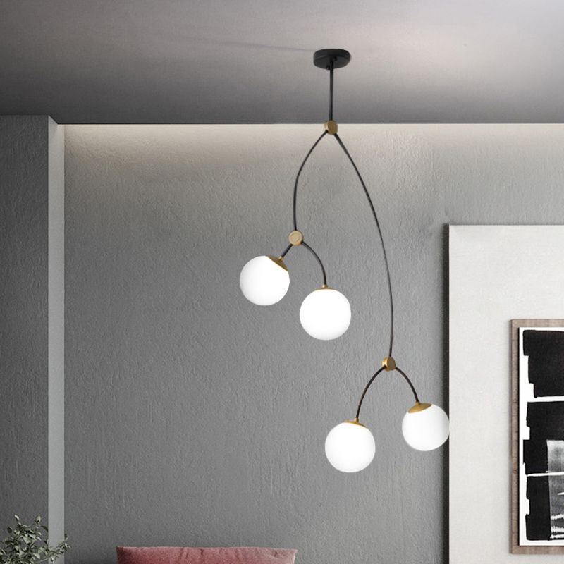 Modern Chandeliers For Dining Room Globe-Shaped Pendant Lighting Fixtures