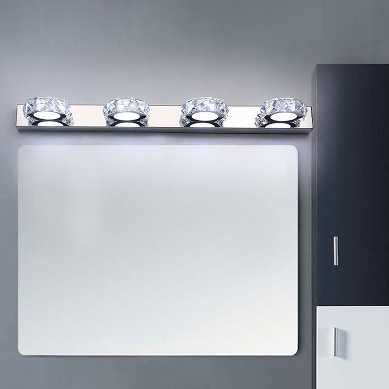 Circles Wall Lighting Fixture Minimalist Style Crystal Clear Wall Mounted Light Fixture