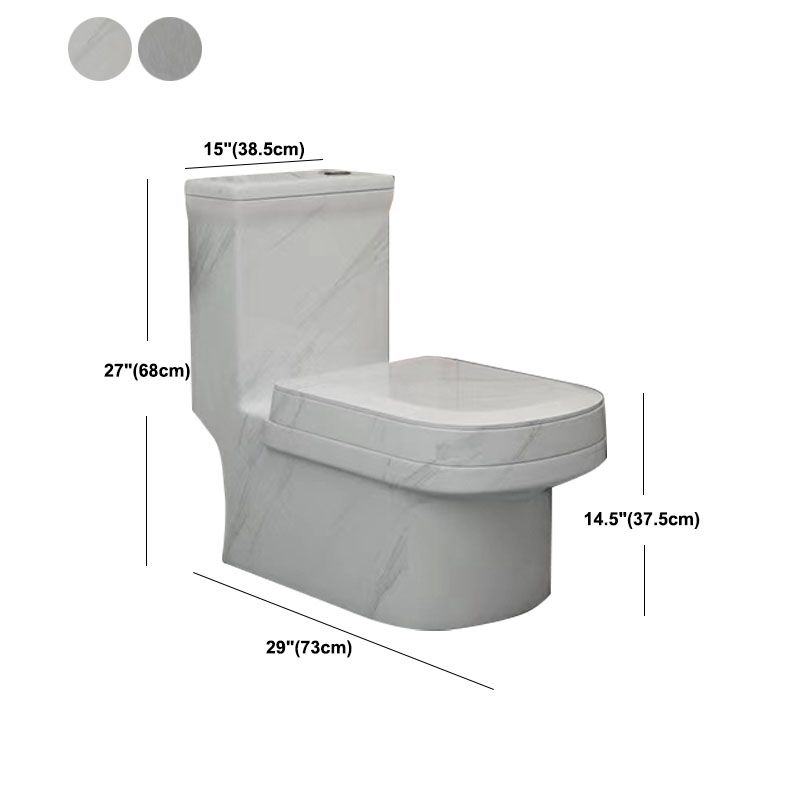 Siphon Jet Toilet Water Efficient Compact Toilet with Ceramic Glazed Surface