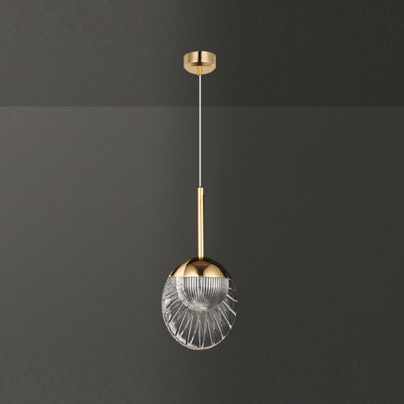 Round Shape Metal Pendant Lights Contemporary Style Hanging Lamps