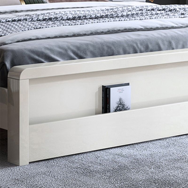Modern Wood Bed Bookcase Included Bed Frame with Headboard for Bedroom