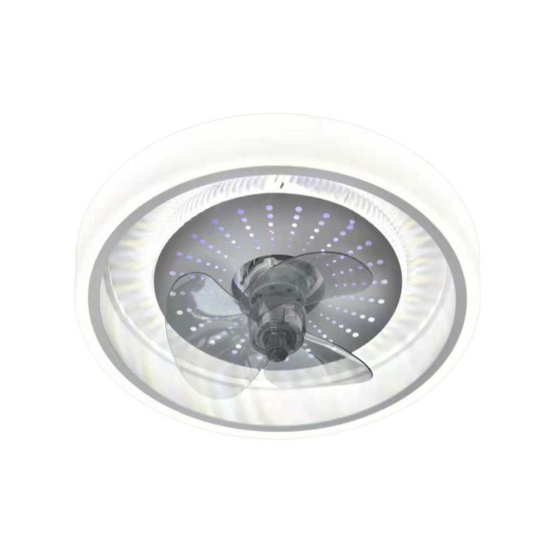 Kreisförmige Flush -Mount -Lüfterlampe Minimalist LED Semi Flush Mount Leuchte für Schlafzimmer