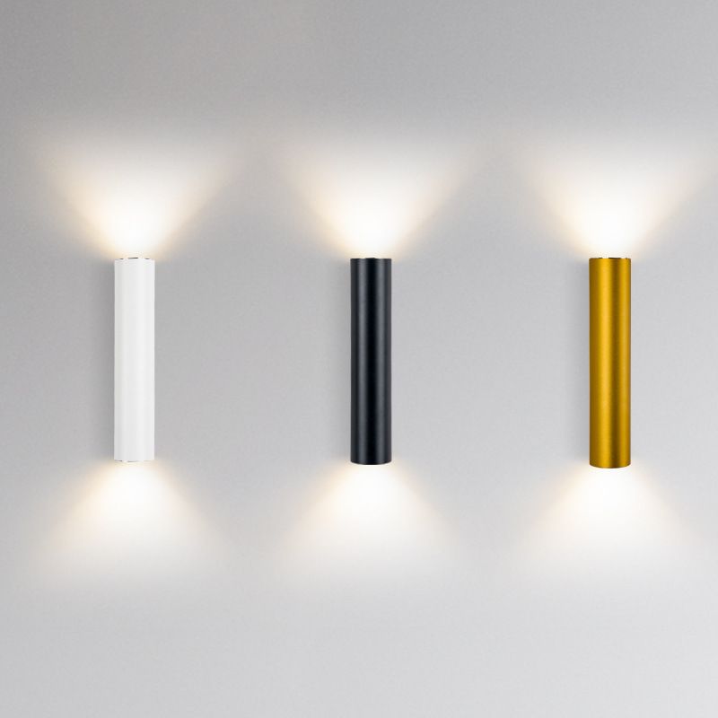 Modern Creative Wall Lamp Aluminium Cylindrical Wall Sconce for Living Room
