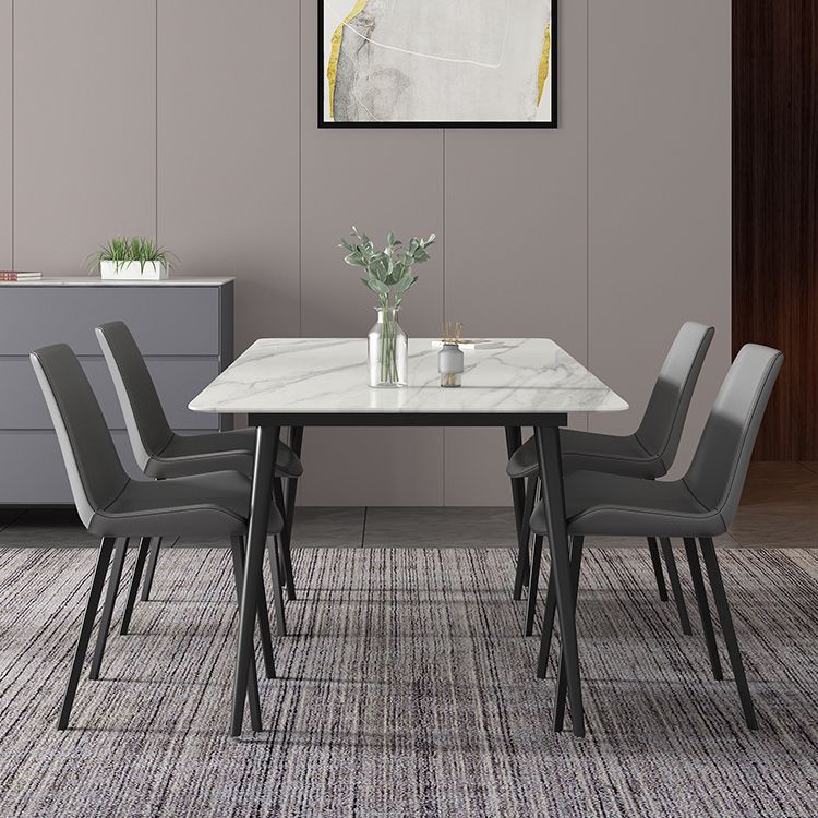 Modern Rectangle Sintered Stone Dining Table Set 1/2/5/6/7 Pieces Dining Set for Home Use