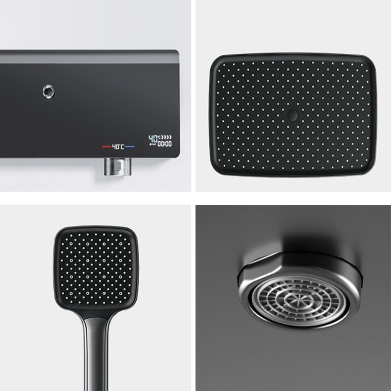 Modern Shower System Metal Thermostatic Massage Wall Mounted Shower Faucet