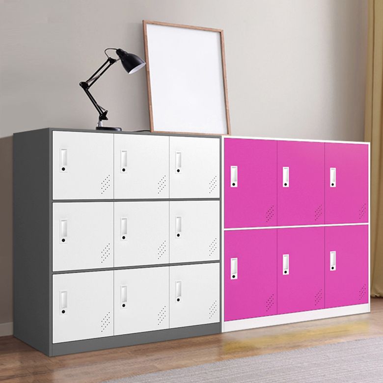 Non-Hanging Armoire Contemporary Steel Storage Cabinet for Home