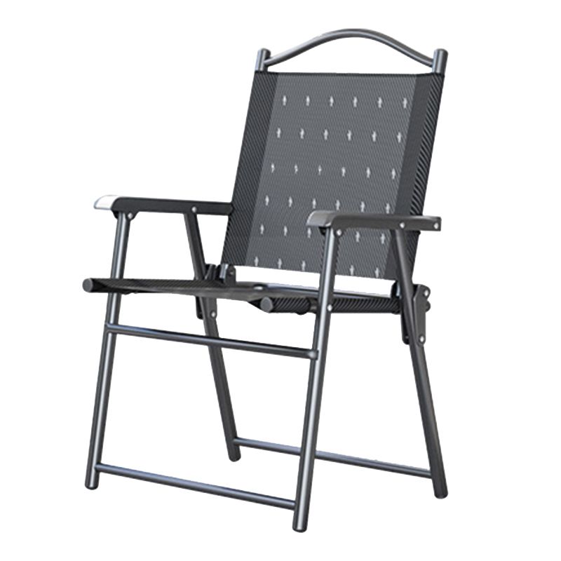 Modern 1/3 Pcs Bistro Set Square Metal Dining Table Set in Black