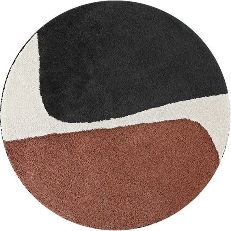Round Area Tapijt Leisure Rug Polyester Stain Resistent Wasbaar Binnen Tapijt voor woonkamer