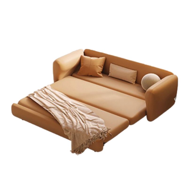 Recessed Arms Futon Sofa Bed Cushion Back Pillow Included Sleeper Sofa