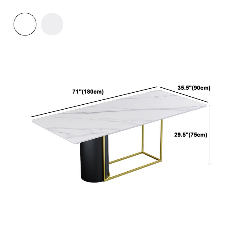 Nordic 1/5 Pieces Dining Set Rectangle Stone Dining Table for Dining Room Kitchen
