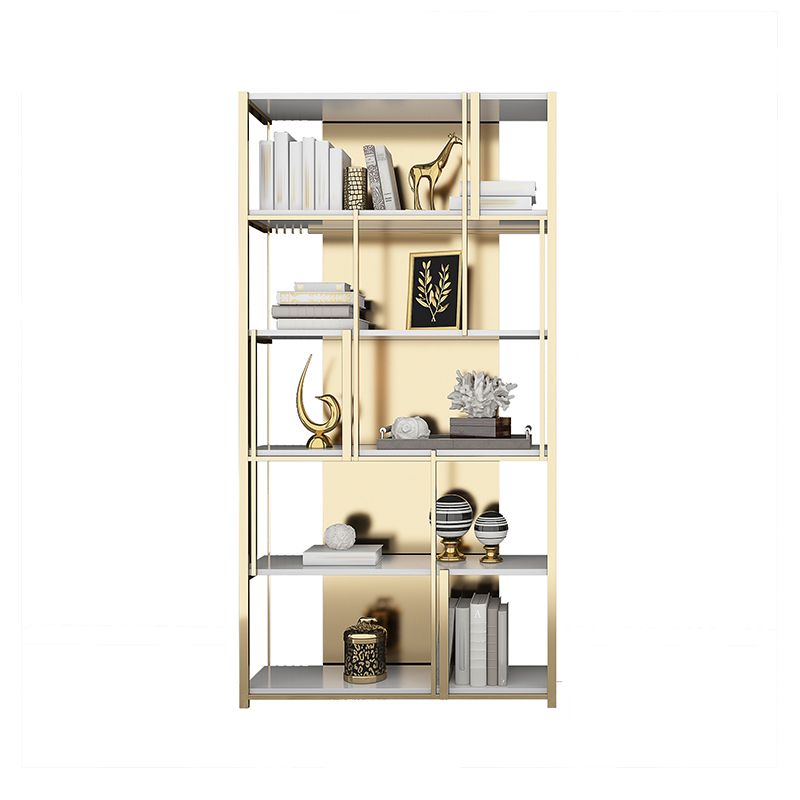 11.81 "W 78.74" H Bookshelf Glam Style Open Back -Bücherregal für das Home Office für Studienzimmer