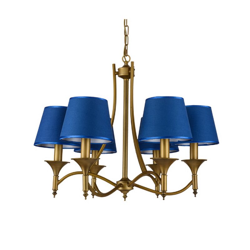 Multi-Head Chandelier Lighting Fixtures Traditional Chandelier Pendant Light with Fabric Shade