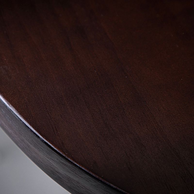 Faux Leather Dining Stools Armless Bar Stools with Metal Base