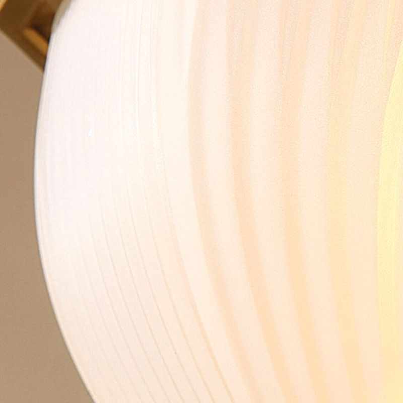 Glass Flush Mount Ceiling Light Brass Ceiling Lighting in Gold for Living Room Dining Room