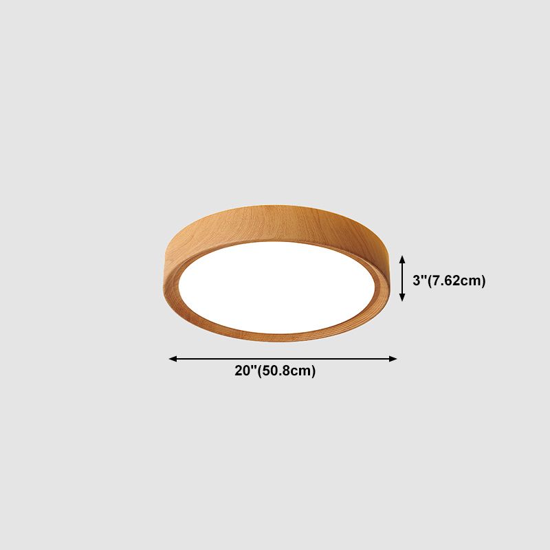 Luces de techo empotradas redondas Iluminación empotrada LED de madera para dormitorio