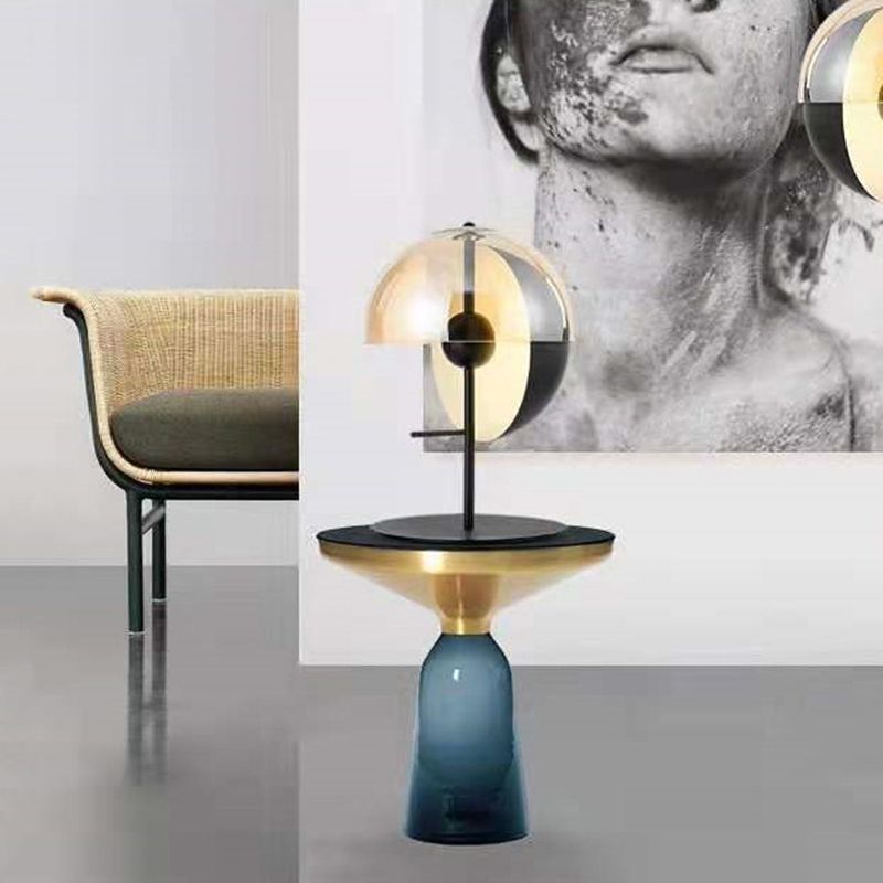 Lampada da tavolo a semicerchio di semplicità ultra-moderna lampada da comodino per camera da letto