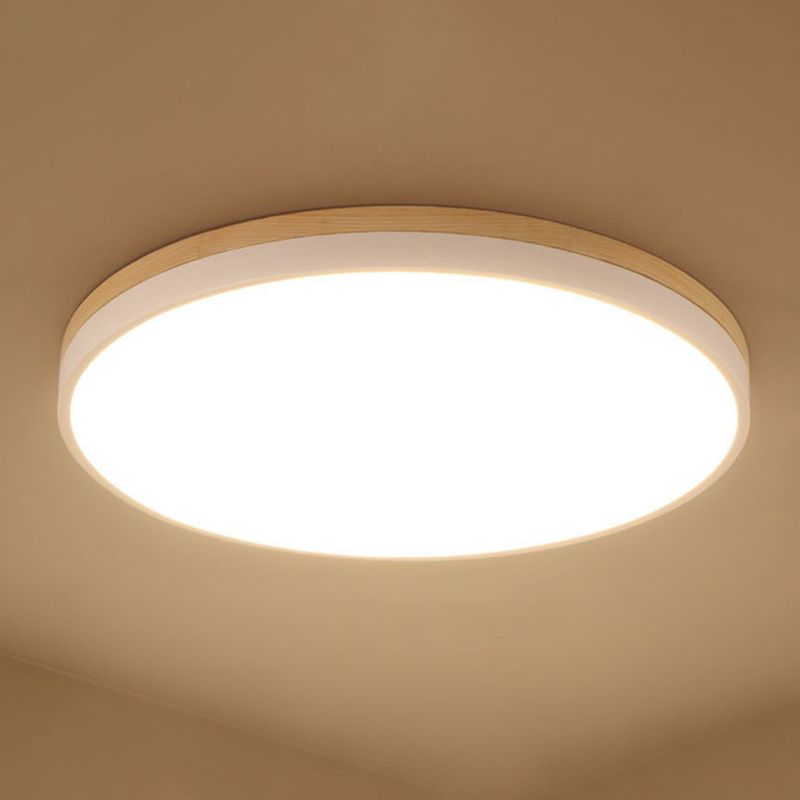 Lampe de plafond en bois de luminaire de montage de plafond moderne