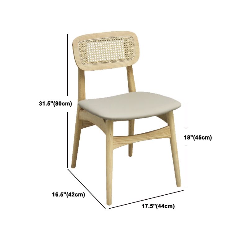 Modern Coffee Shop Dining Table Set 1/4/5 Pieces Solid Wood Dinette Set in Natural