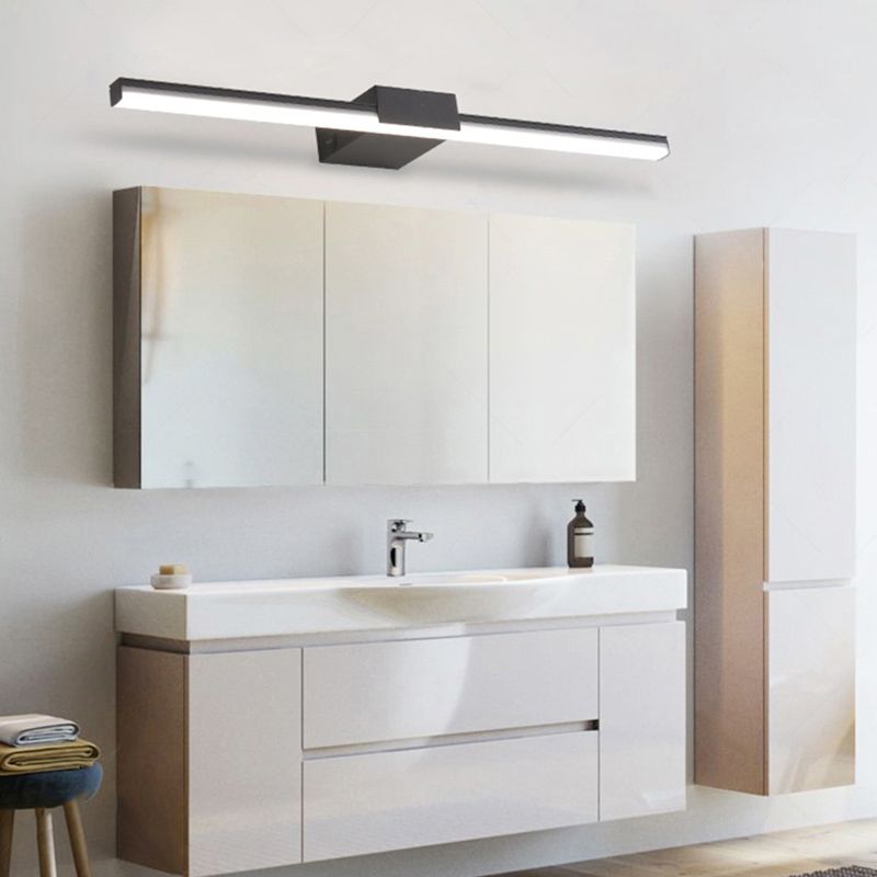 Modern Style Strip Shape Wall Lighting Metal 1 Light Wall Sconces for Shower Room