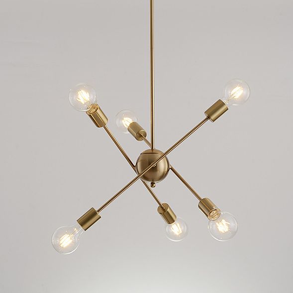 Accesorio colgado de techo accesorio de iluminación de lámpara de metal para remolino en latón en latón