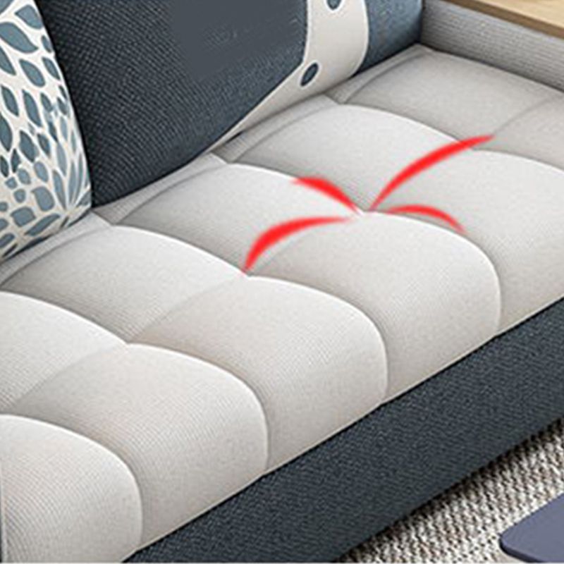 Faux Leather 4-seater Sectional with Ottoman and Storage Sofa