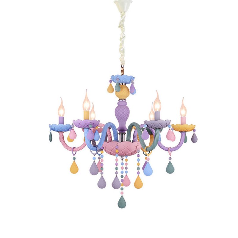 Lamaron lampade a candela del lampadario in metallo multicolore lampada sospesa per soggiorno