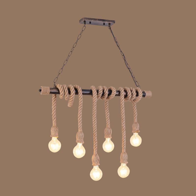 Bulb esposto Isola lampadario Luci industriali Fissature del lampadario per lampadario per tavolo da pranzo