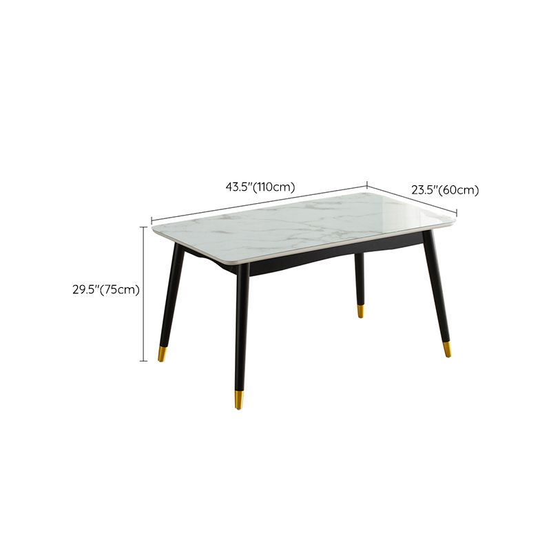 Contemporary Style Rectangle Glass Dining Site Table with 4-foot