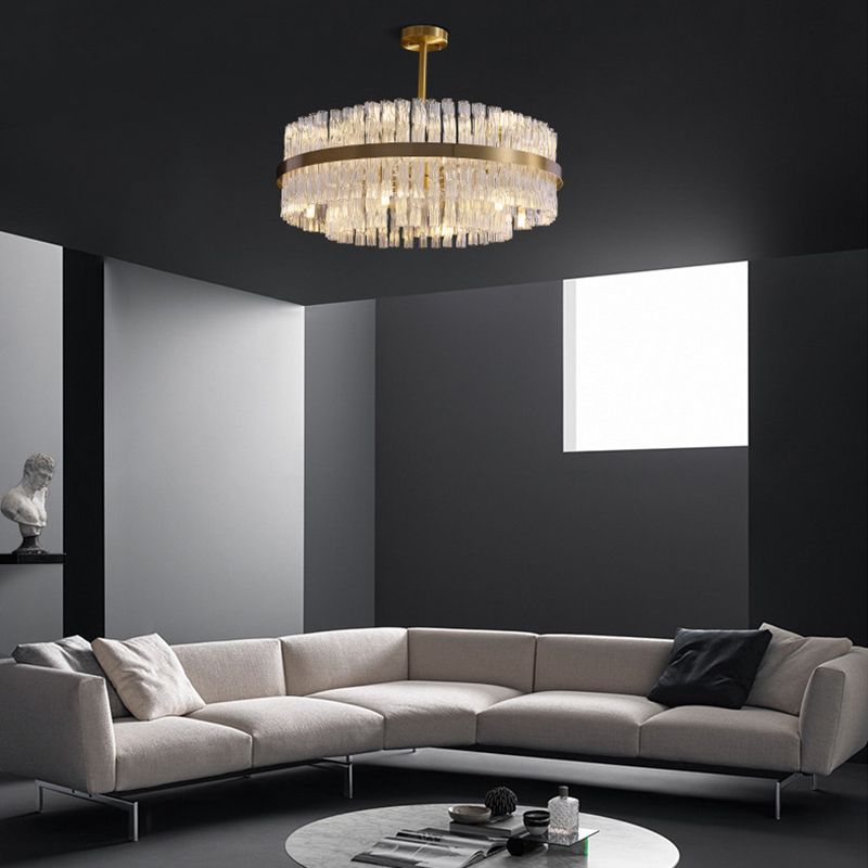 Modern karakteristieke hanglampglas geometrische kroonluchter voor woonkamer