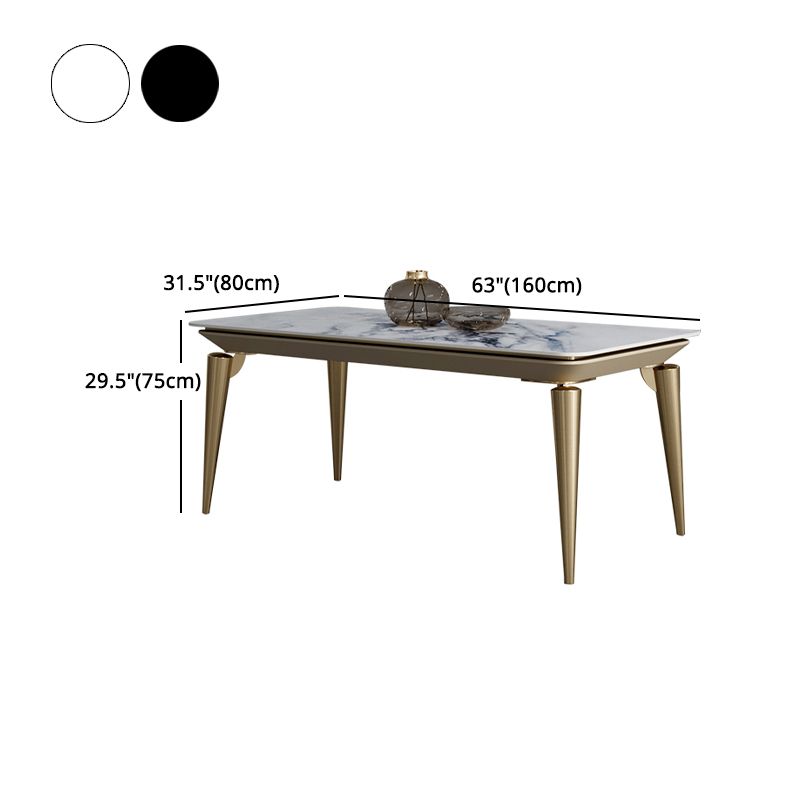 Designer Style Sintered Stone Dining Set Rectangle 1/4/7 Pieces Dining Table with Chairs