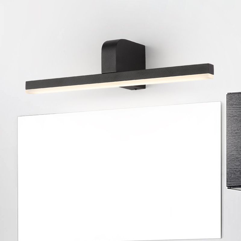 Lampada di vanità lineare Modern Metal LED White/Black Wall Monte Vanity Light in Light Natural, 16 "/19.5" /23.5 "largo