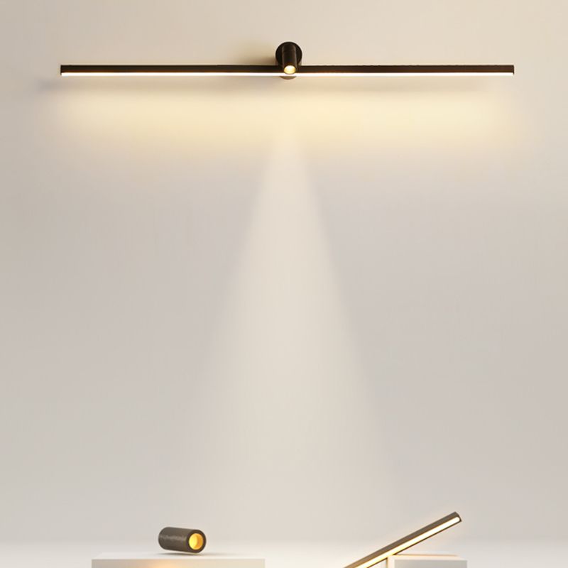 Simplicity Elongated Vanity Mirror Lights Metallic Wall Light Fixtures for Bathroom