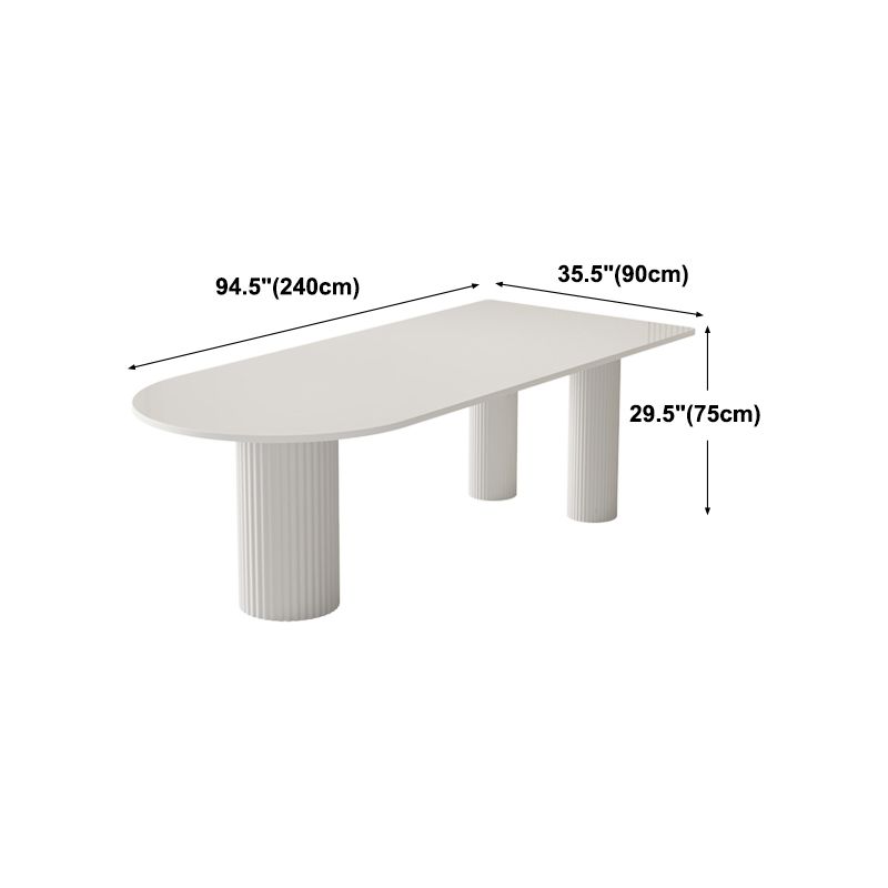 Contemporary Style Dining Table White Dinner Table for Home Kitchen Dinner