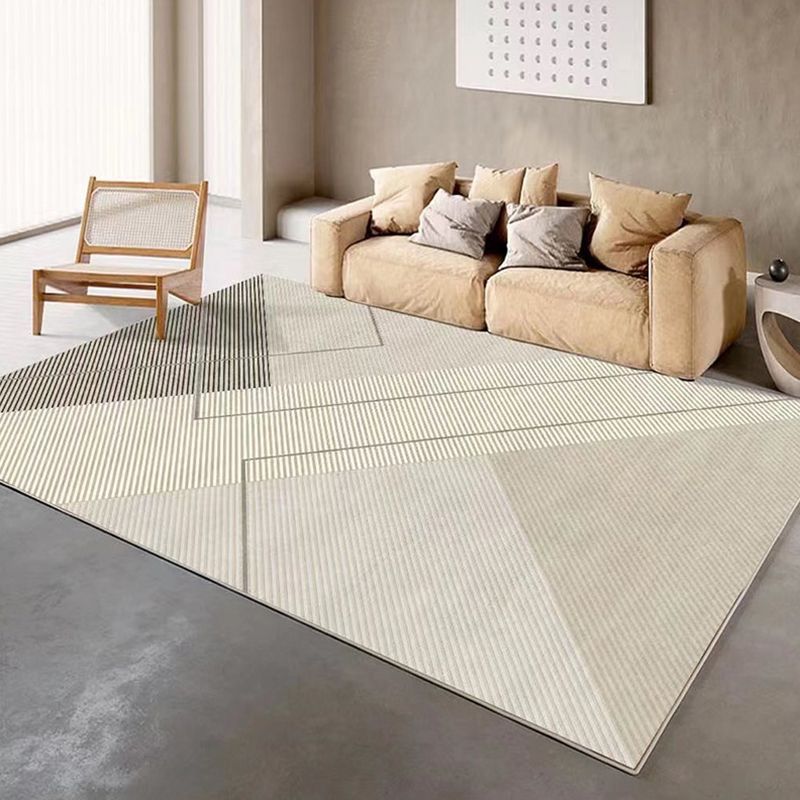 Simplicity Area Carpet Apricot Rug Polyester Stain Resistant Area Rug for Living Room