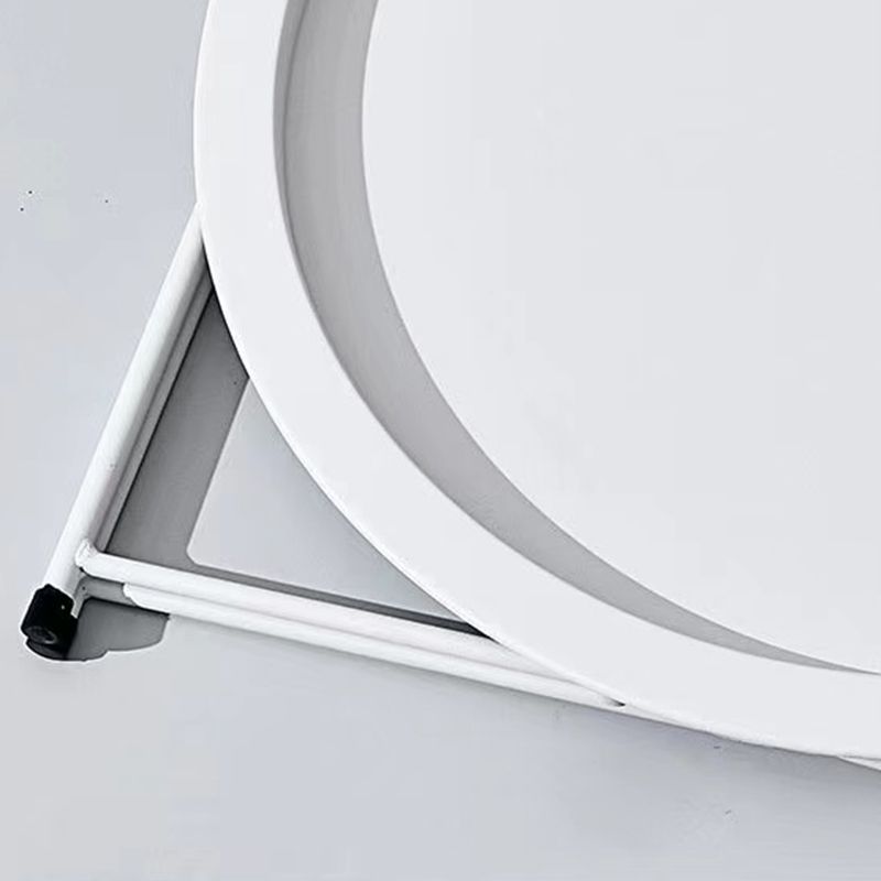 Mid-Century Cross Legs Side Table Metal Round Side End Table