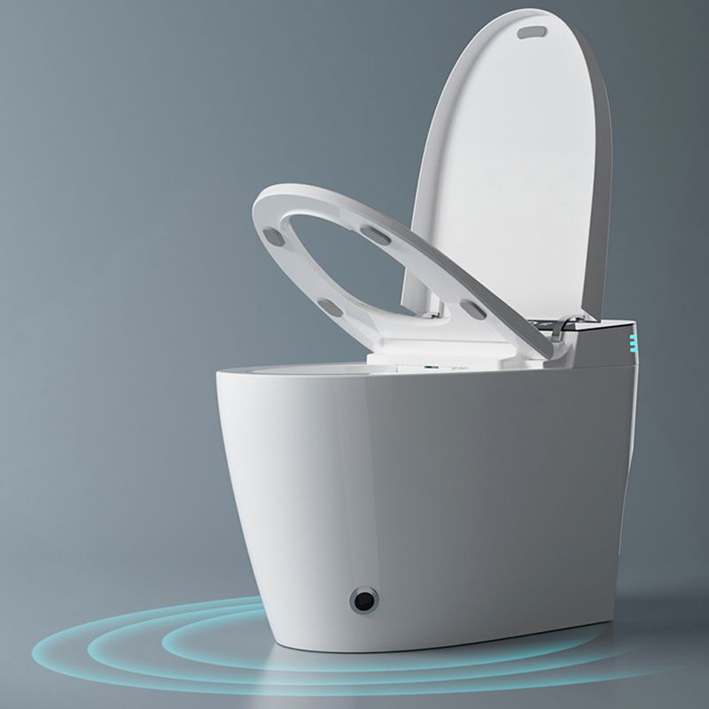 Minimalist White Floor Standing Bidet with Heated Seat and Remote Control Included