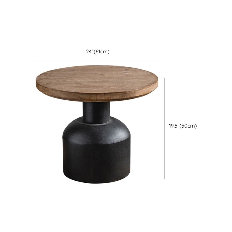 Round Pedestal Side Table French Rustic Side End Snack Table