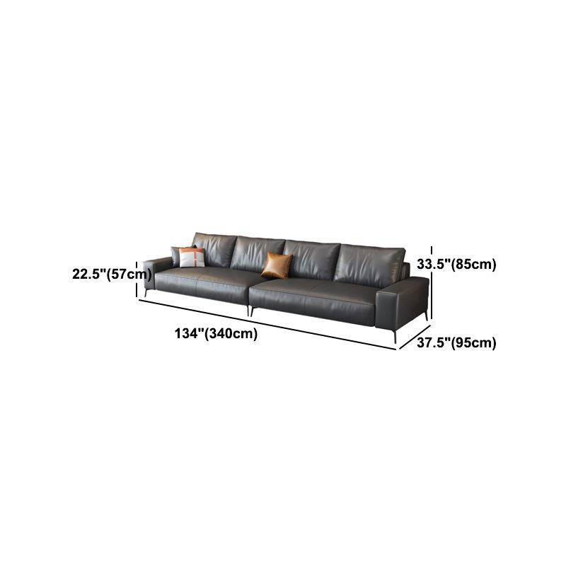 Dark Gray Removable Cushions Square Arm Sofa/Sectional for Living Room