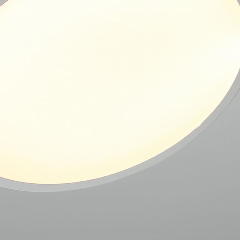 Moderne minimalistische LED-plafondlamp aluminium halfrond inbouw met acryl kap