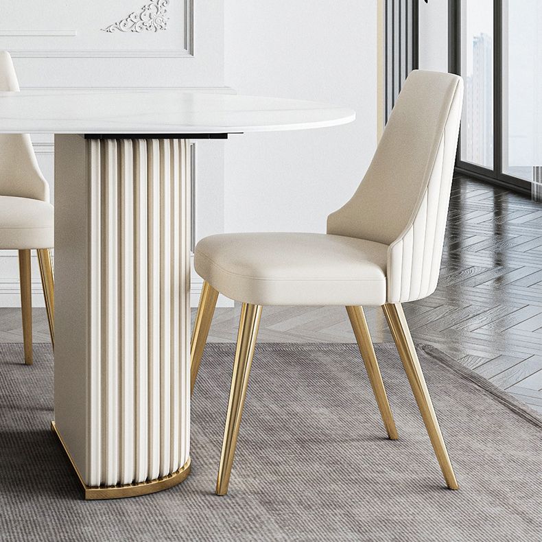 Modern Style Sintered Stone Dining Table Set Oval 1/4/5/7 Pieces Dining Set for Home Use