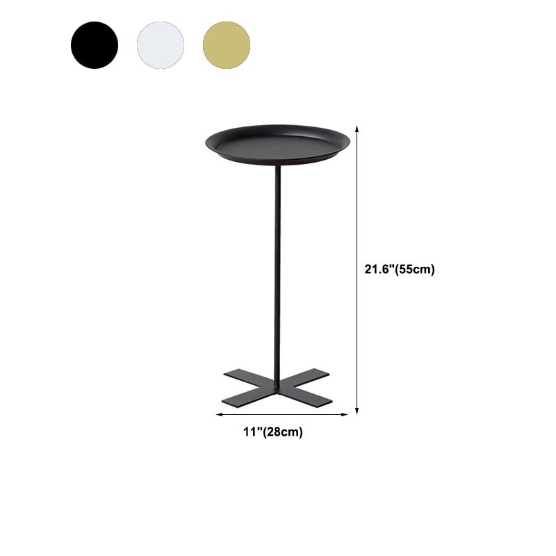 Round Pedestal Mid-Century End Table Minimalist Side End Table