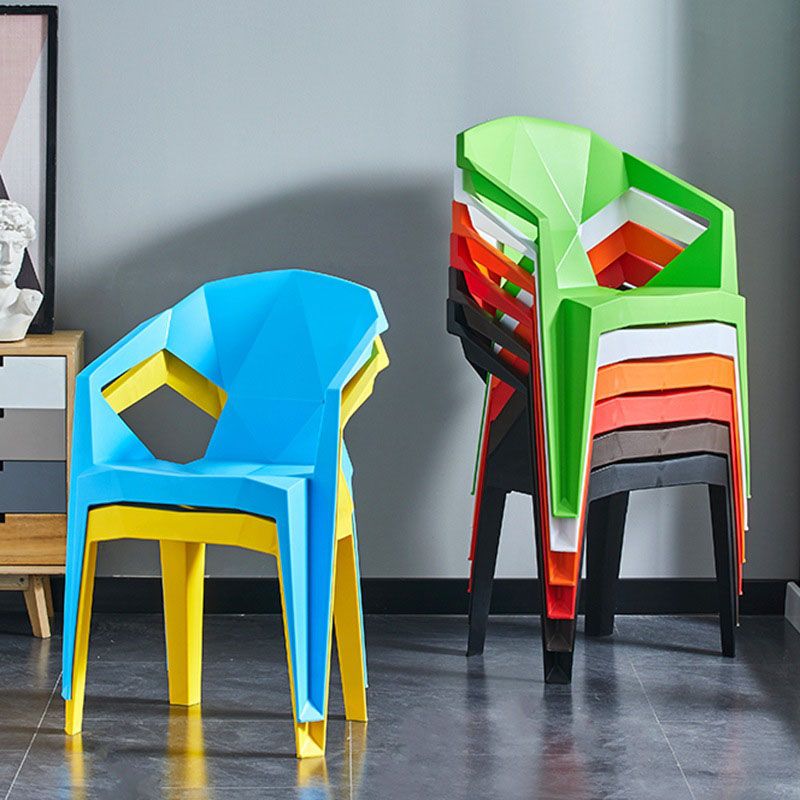 Sillas apilables de estilo moderno, sillón de comedor con patas de plástico para cocina
