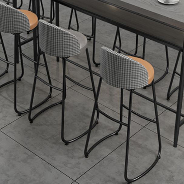 Living Room Modern Pub Set 1/2/4/7 Pieces Oval Wood Bar Stool and Table Set