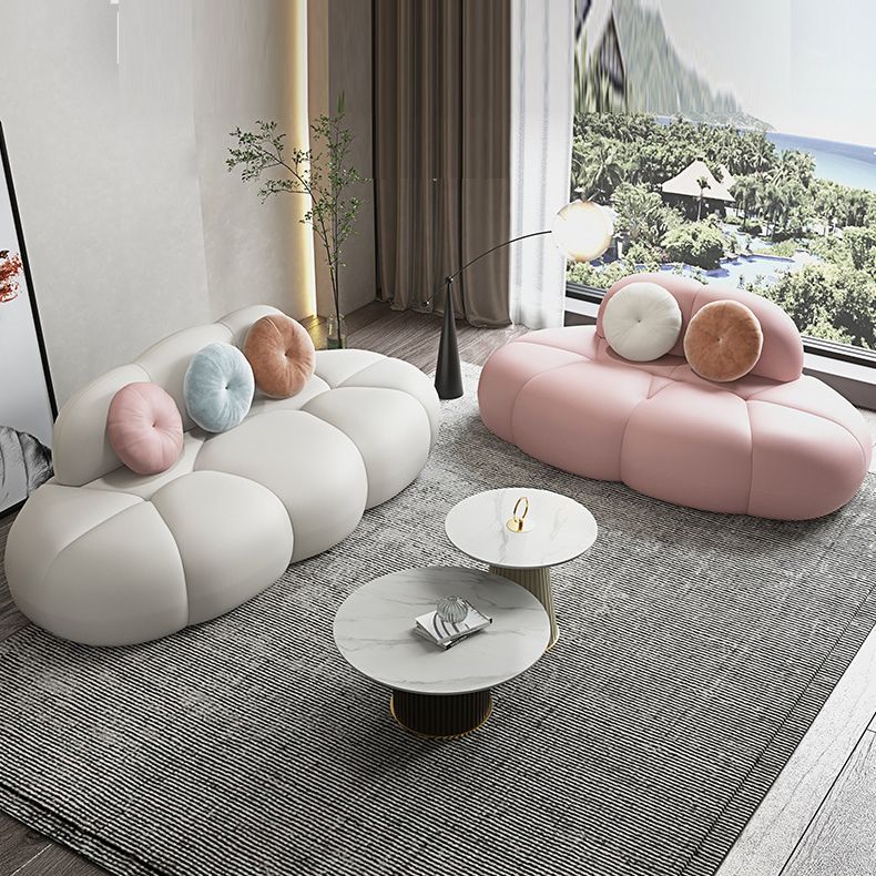 Modern Wool Armless Sofa for Living Room 37.4" Wide 28.74" High
